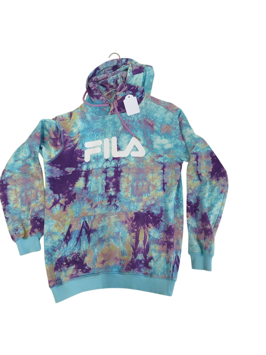 FILA Tie-Dye Hoodie - Size S - Blue & Purple