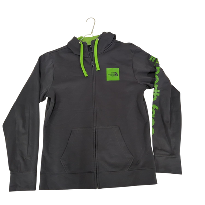 The North Face Black Windbreaker Jacket with Green Accents