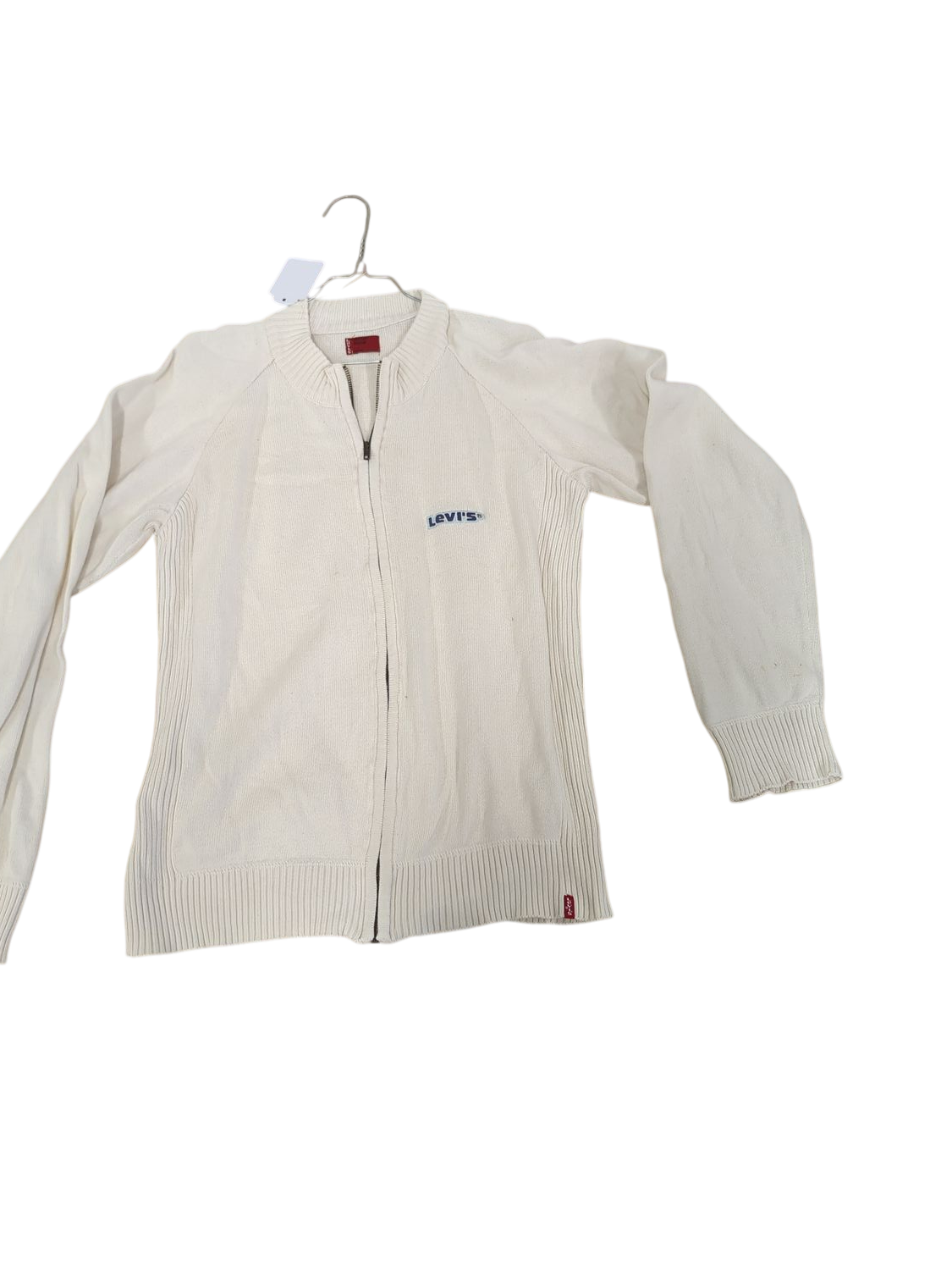 Levi's Red Tab Cream Zip-Up Sweater - Size Medium