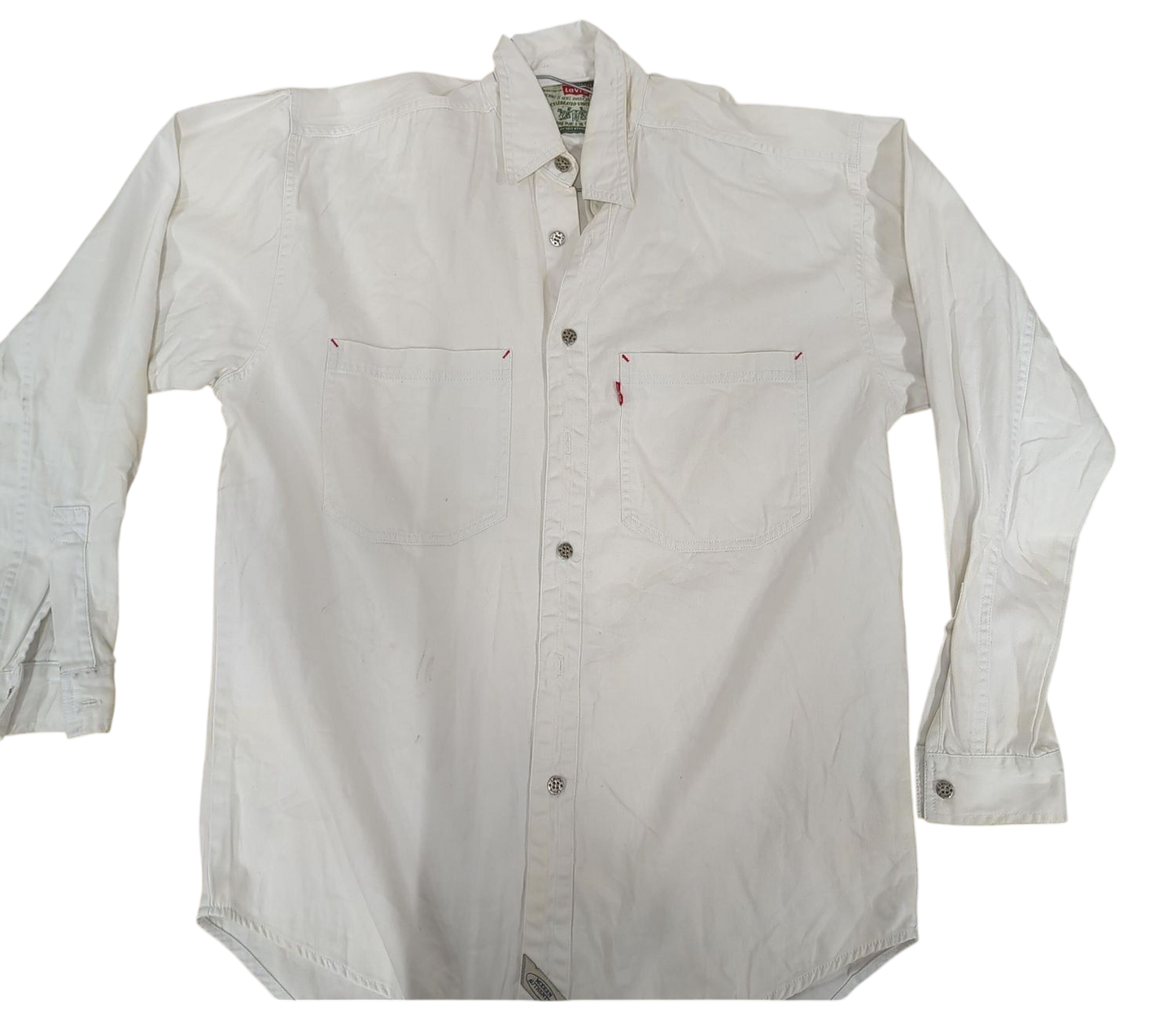 Levi's White Button-Down Shirt - Classic Cotton Casual Wear