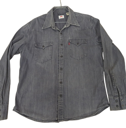 Levi's Grey Denim Jacket - Size L