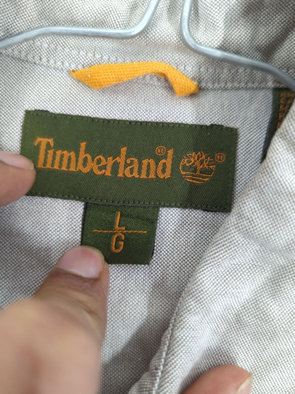 Timberland Grey Button-Down Shirt - Size L