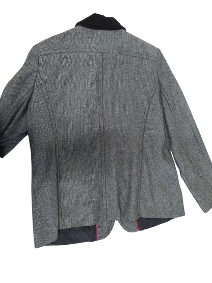 ADAGIO Grey Patterned Blazer Jacket