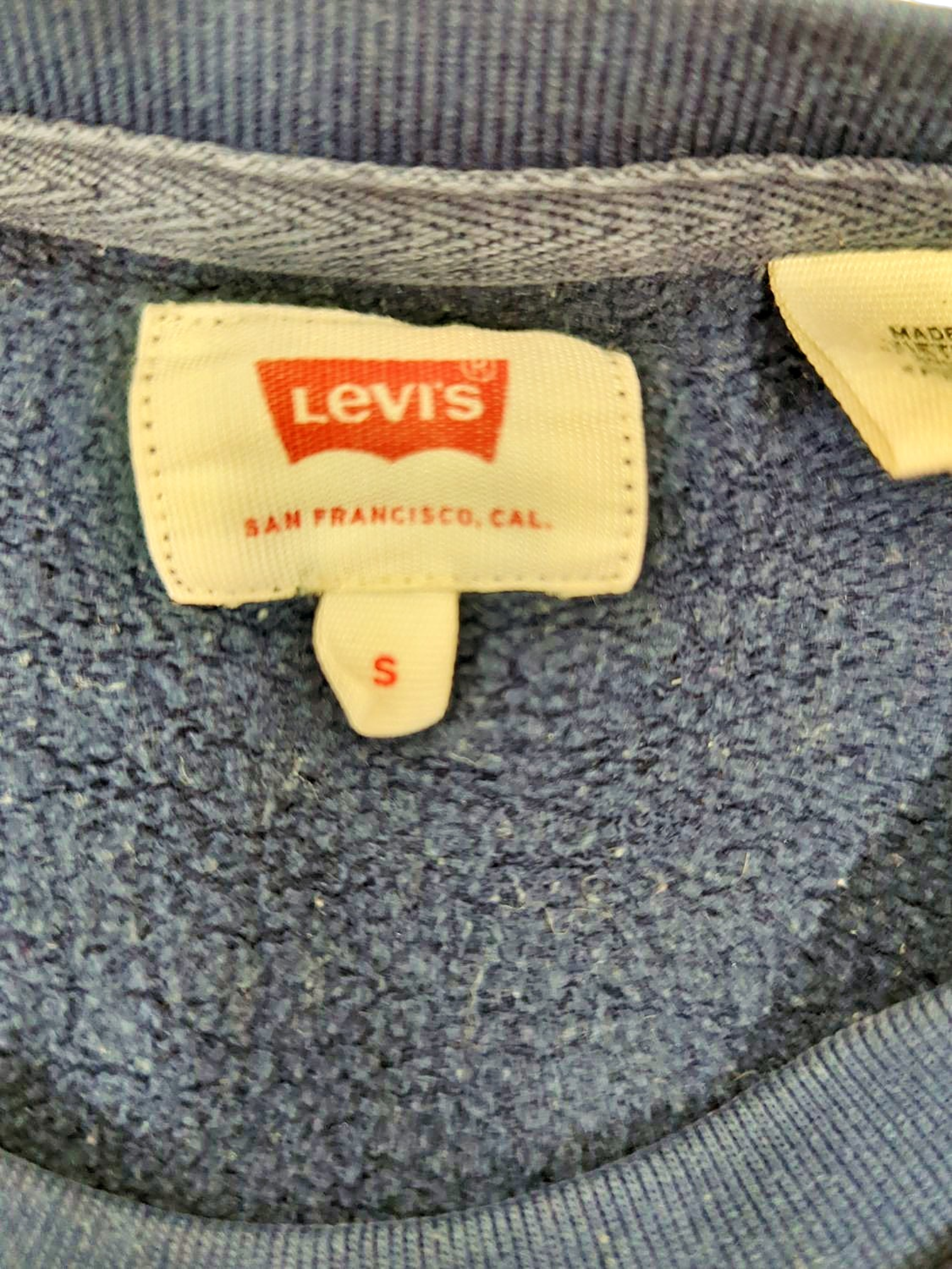 Levi's Navy Crew Neck Sweatshirt - Size S