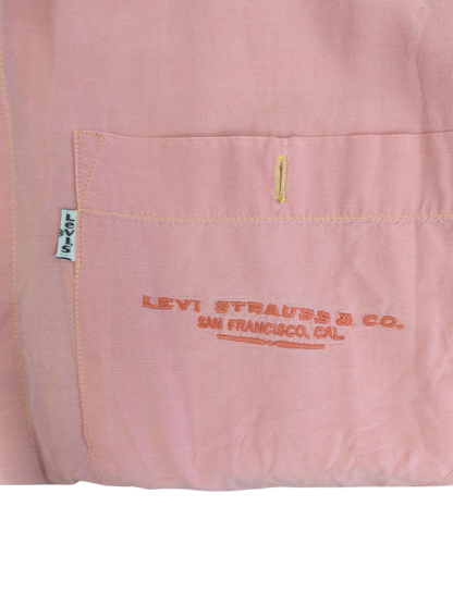 Vintage Levi's Pink Button-Down Shirt - Short Sleeve