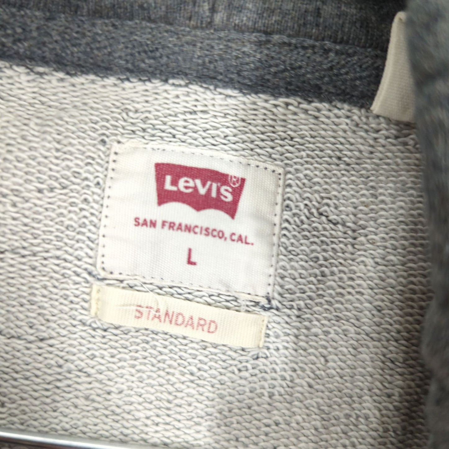 Levi's Grey Zip-Up Hoodie - Size L