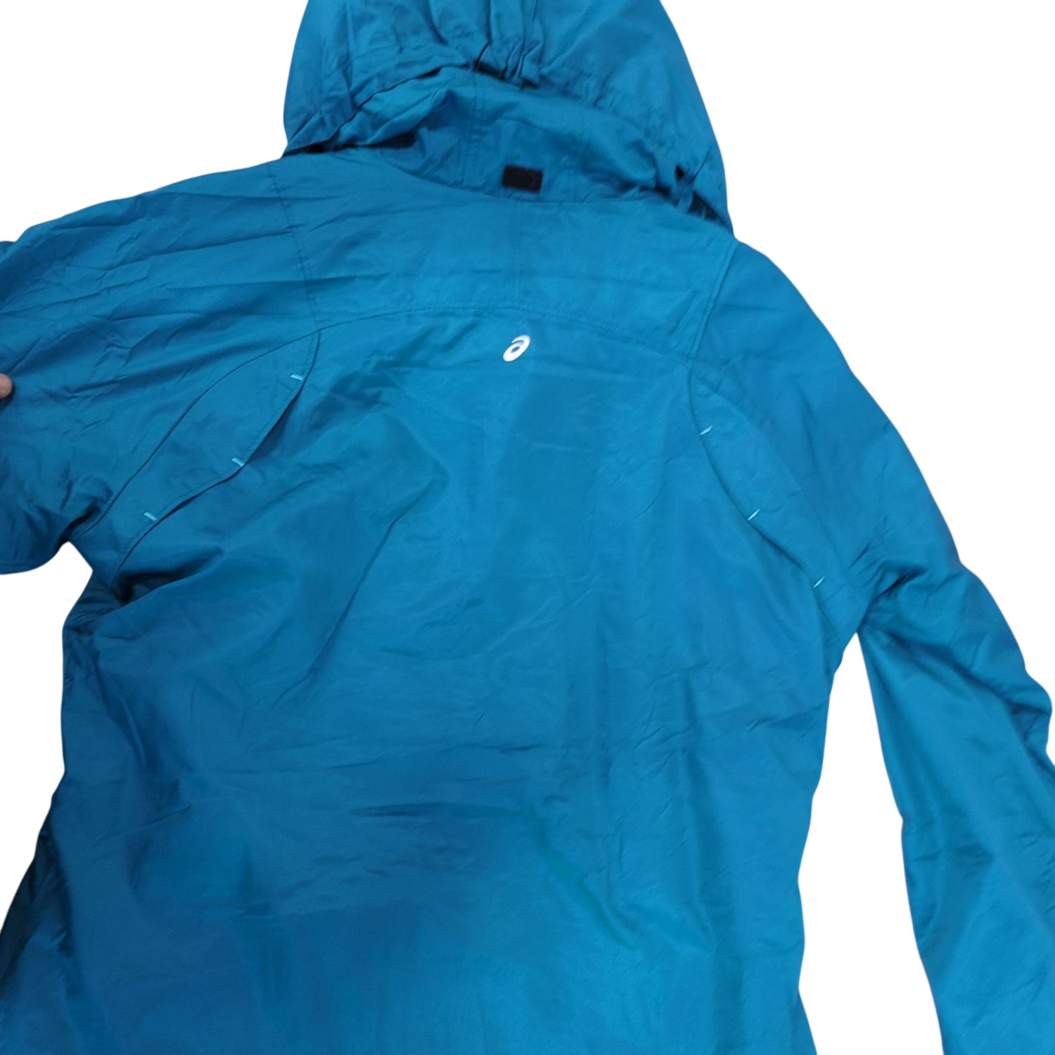 Asics Teal Blue Windbreaker Jacket - Size M