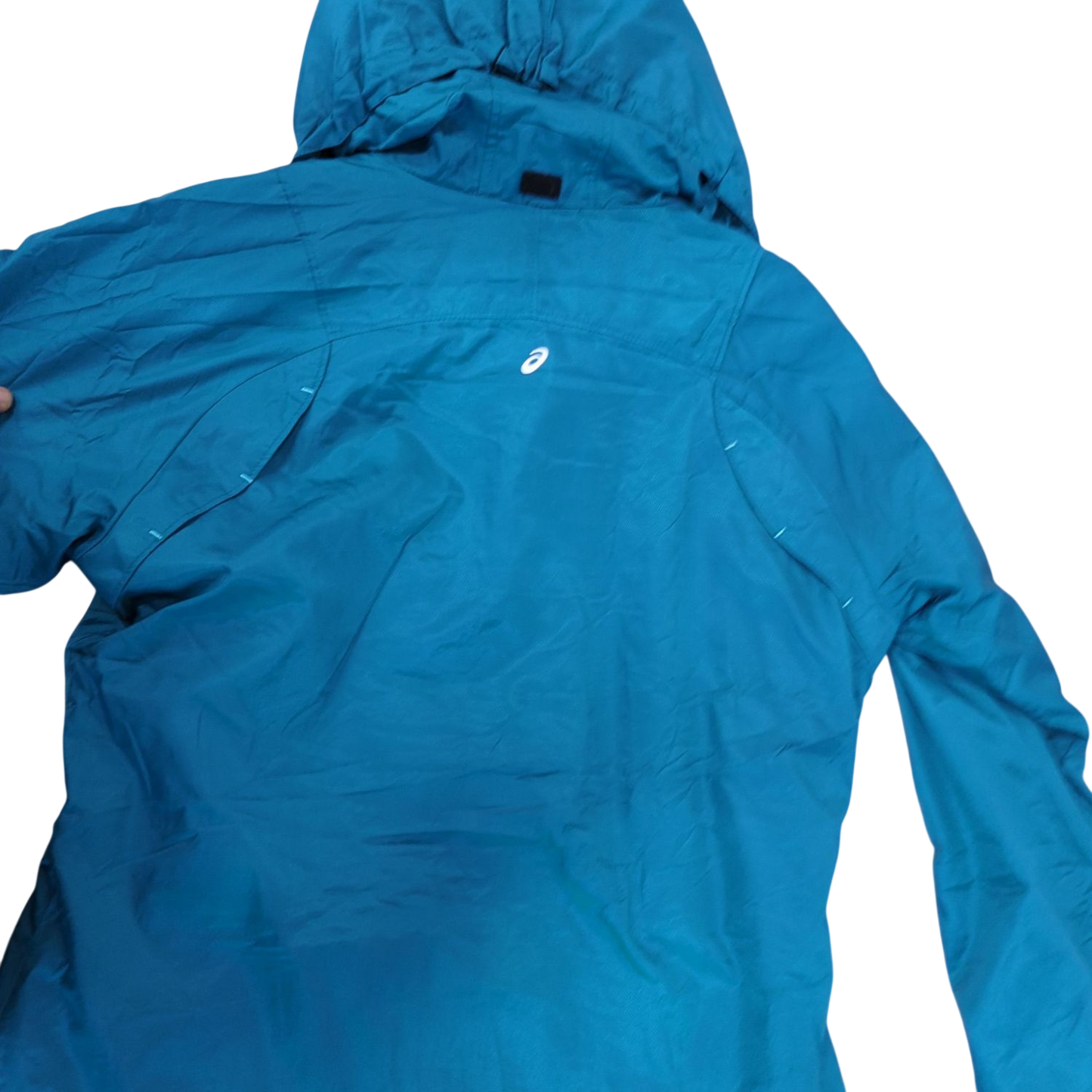 Asics Teal Blue Windbreaker Jacket - Size M