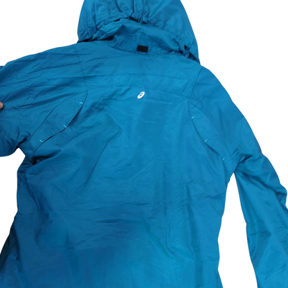 Asics Teal Blue Windbreaker Jacket - Size M