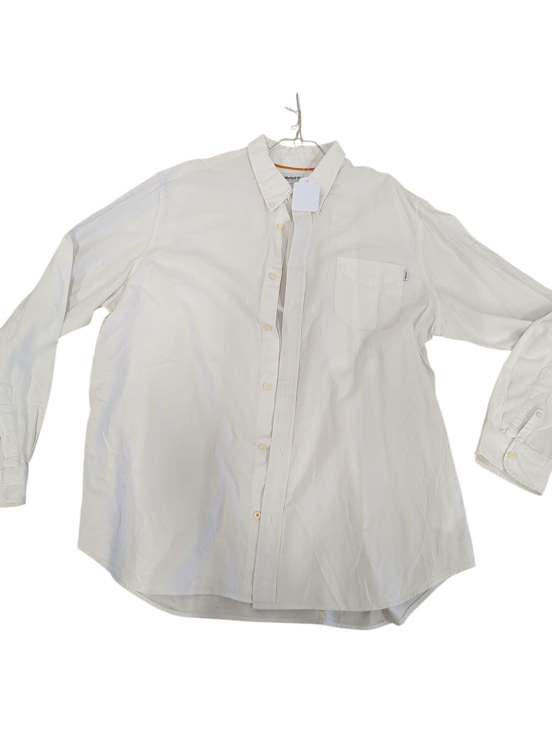 Timberland White Button-Down Shirt - Regular Fit