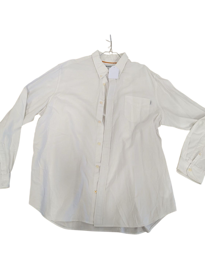 Timberland White Button-Down Shirt - Regular Fit