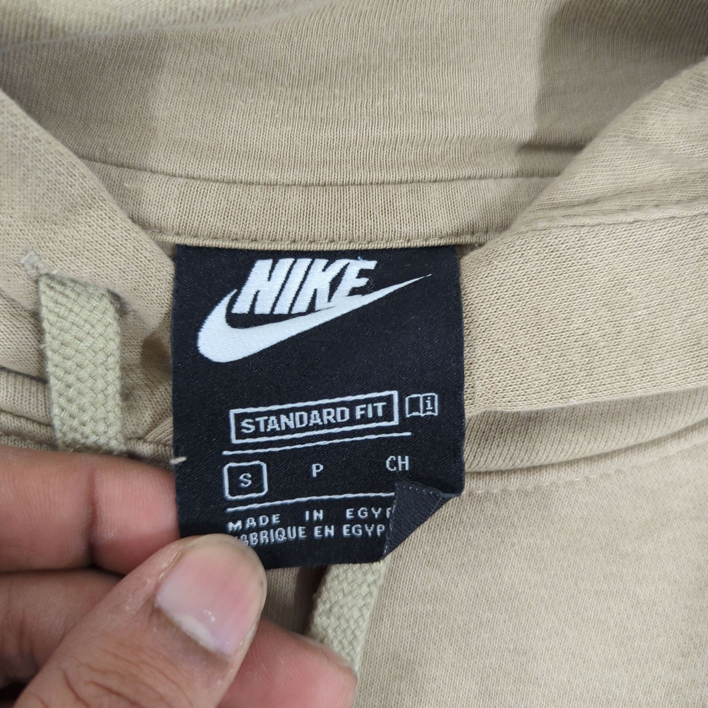 Nike Standard Fit Beige Bomber Jacket - Size S