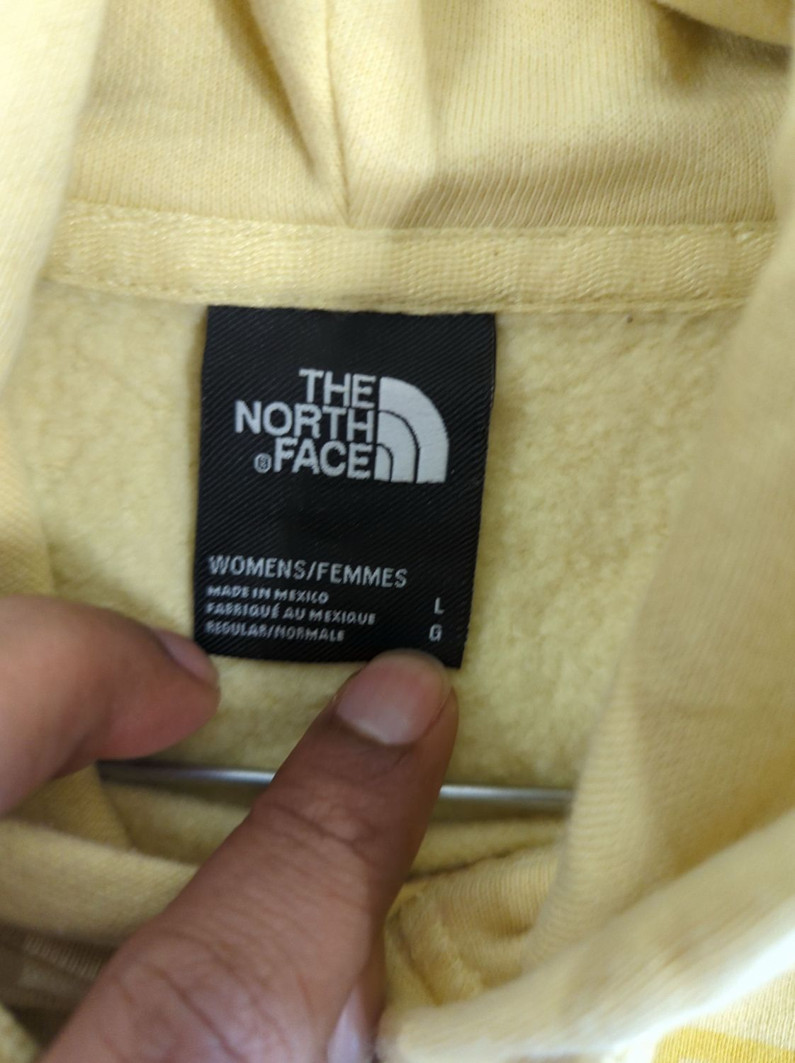 The North Face Yellow Hoodie - Soft Fleece Lining
