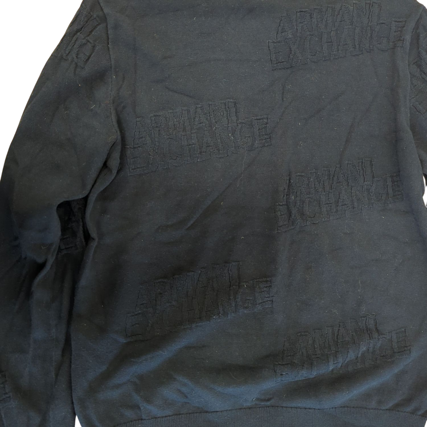 Armani Exchange Navy Textured Sweater - Size S