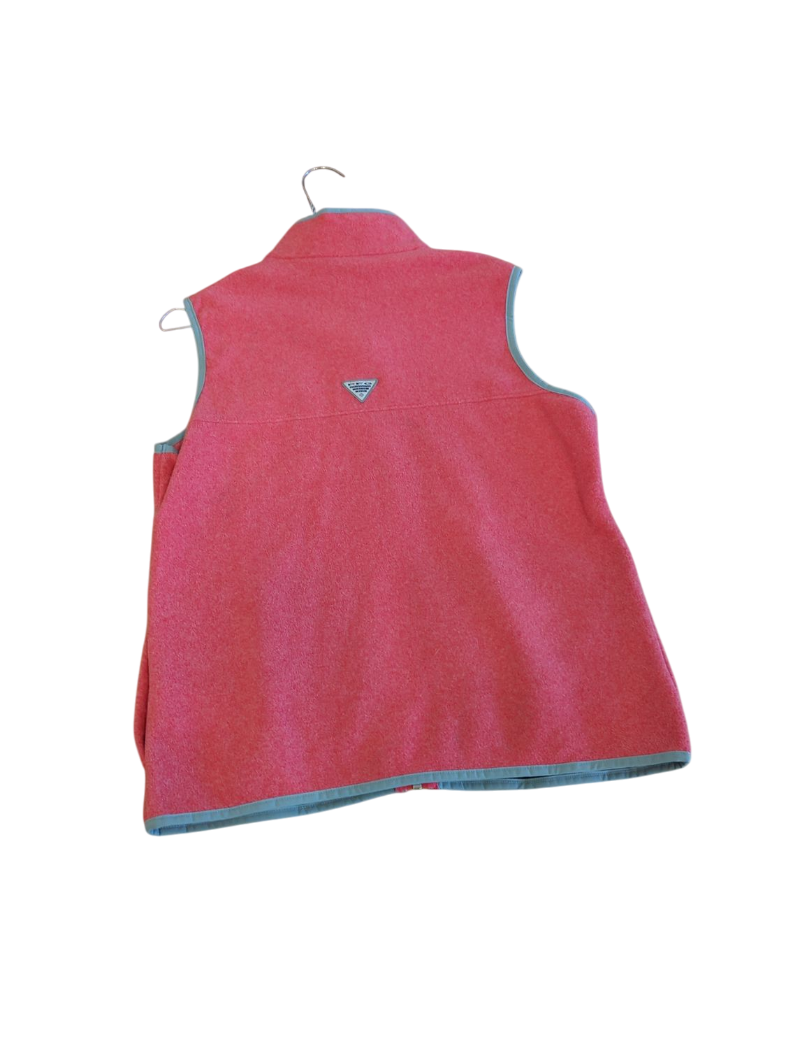 Columbia Pink Fleece Vest with Blue Trim - Size M