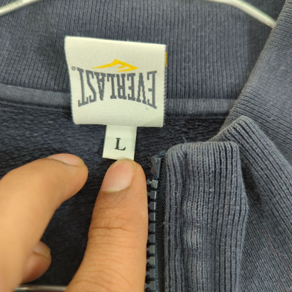 Everlast Navy Blue Zip-Up Sweatshirt - Size L