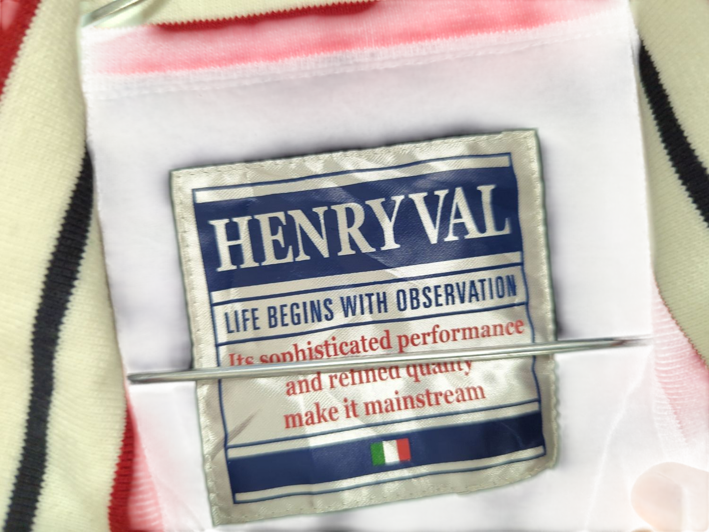 Henry Val Navy Windbreaker Jacket - Size L - Italian Sports Collection