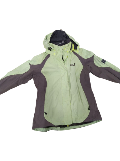 Jack Wolfskin Light Green & Grey Windbreaker Jacket