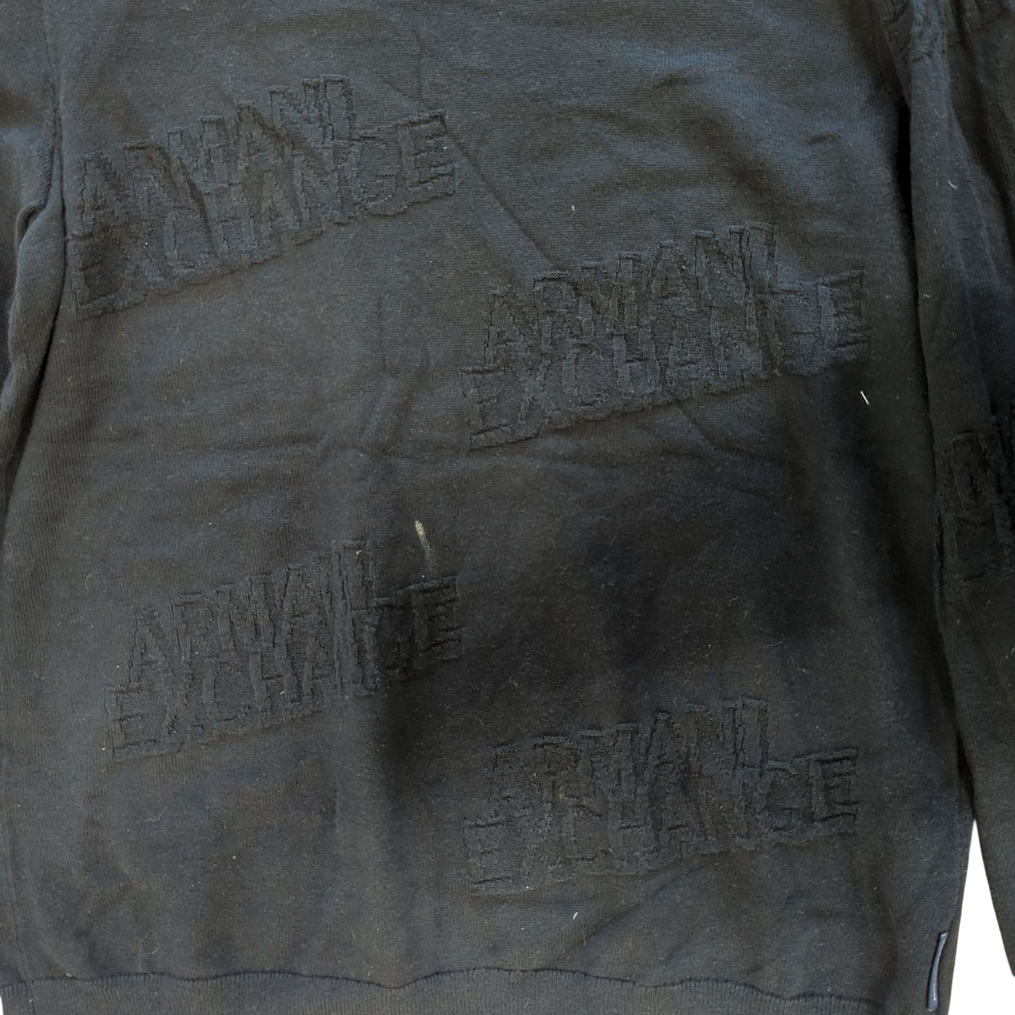 Armani Exchange Navy Textured Sweater - Size S