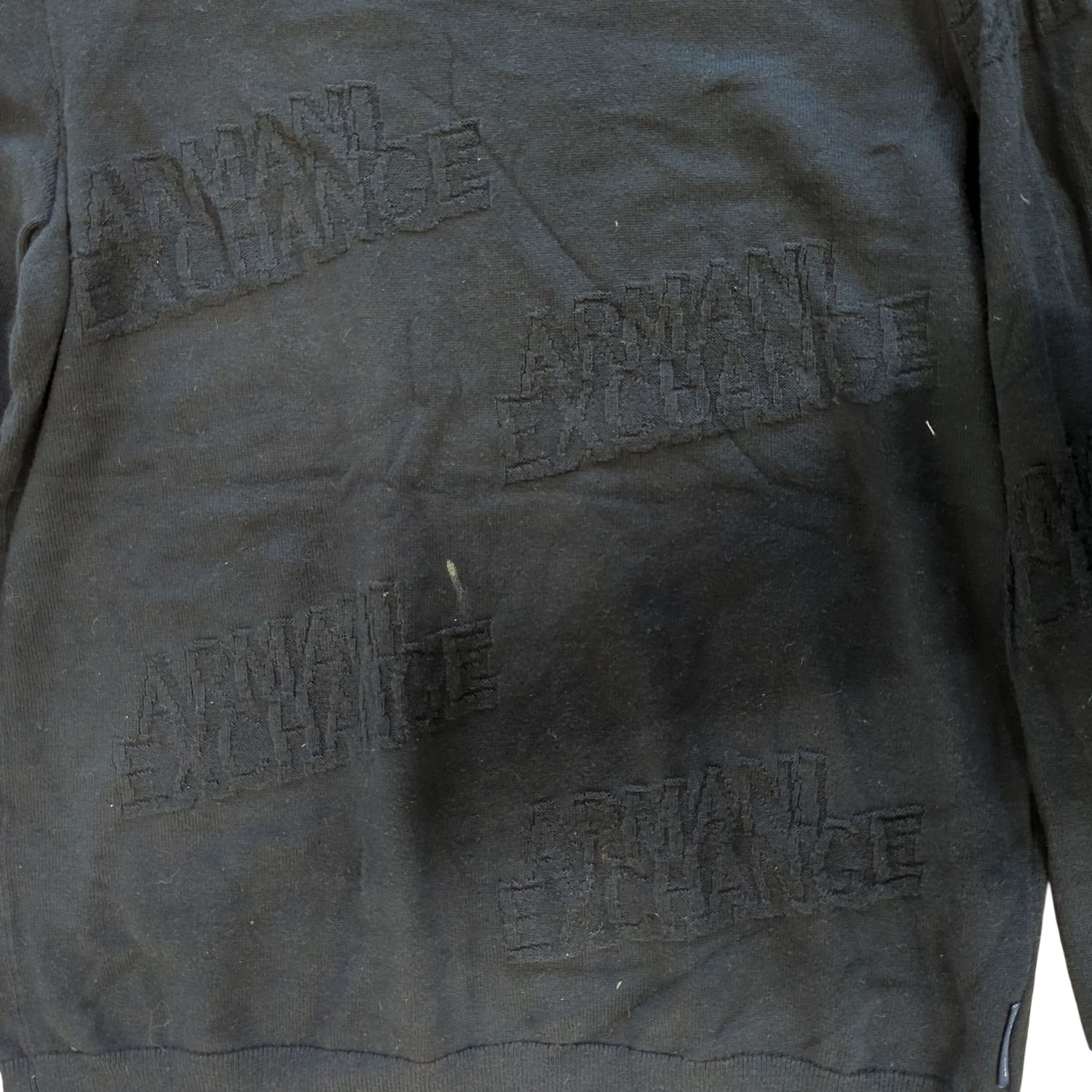 Armani Exchange Navy Textured Sweater - Size S