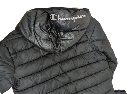 Champion Black Down Puffer Jacket - X-Large