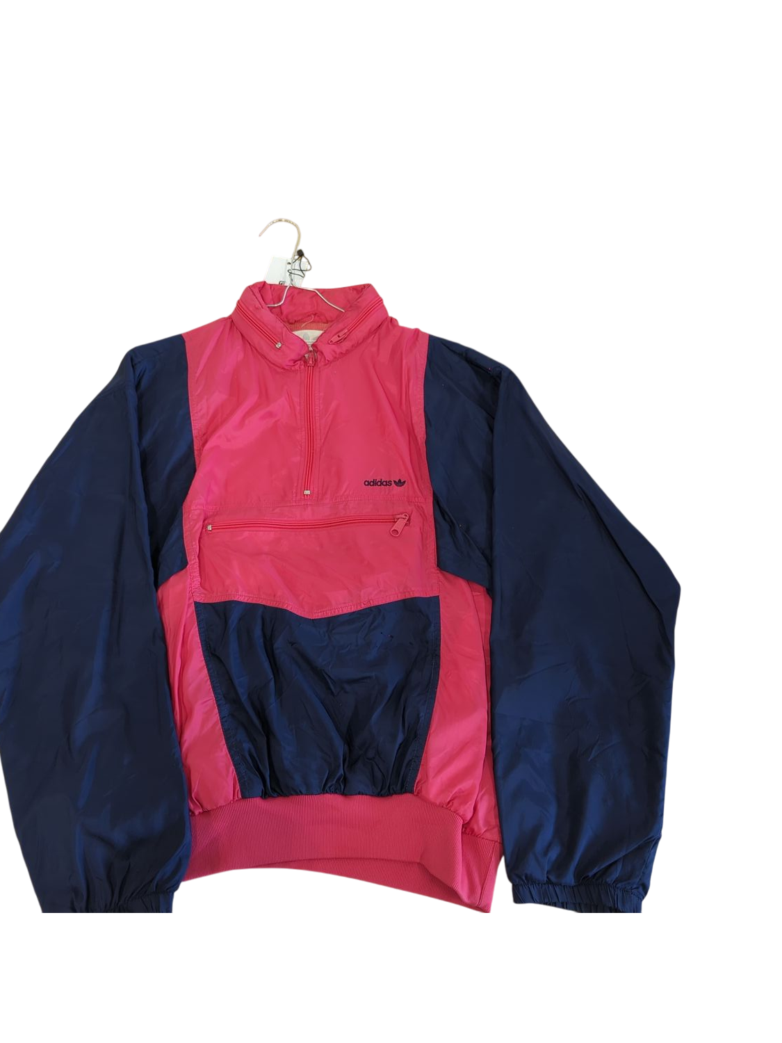 Vintage Adidas Pink & Navy Windbreaker Jacket - Size 42