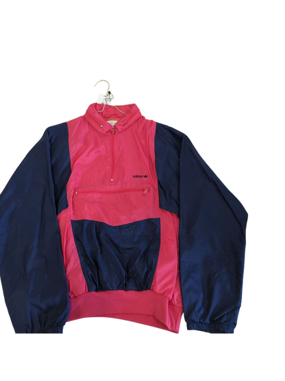 Vintage Adidas Pink & Navy Windbreaker Jacket - Size 42