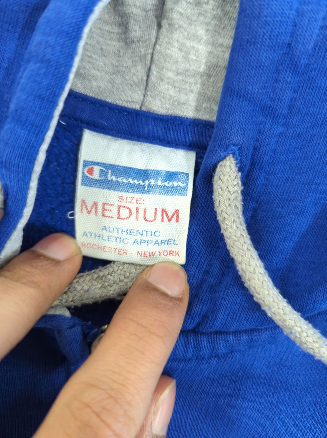 Champion Medium Blue Zip-Up Hoodie - Athletic Apparel