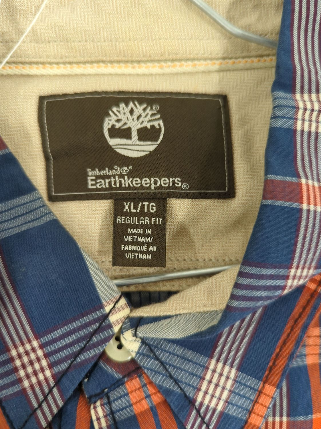 Timberland Earthkeepers Blue Plaid Button-Down Shirt - Size XL