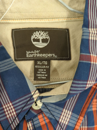 Timberland Earthkeepers Blue Plaid Button-Down Shirt - Size XL