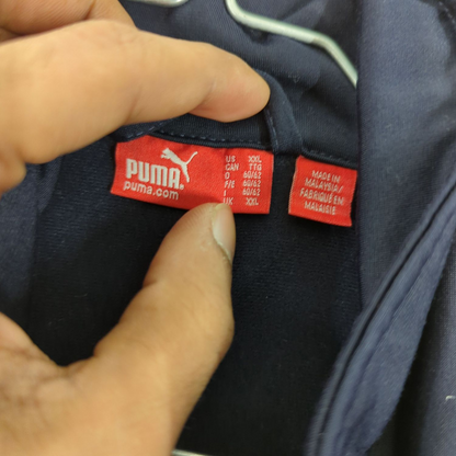 Puma Navy & White Windbreaker Track Jacket with Zipper