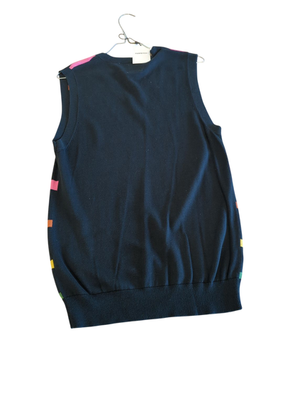 Levi's Navy Striped Cotton Sweater Vest - Size M