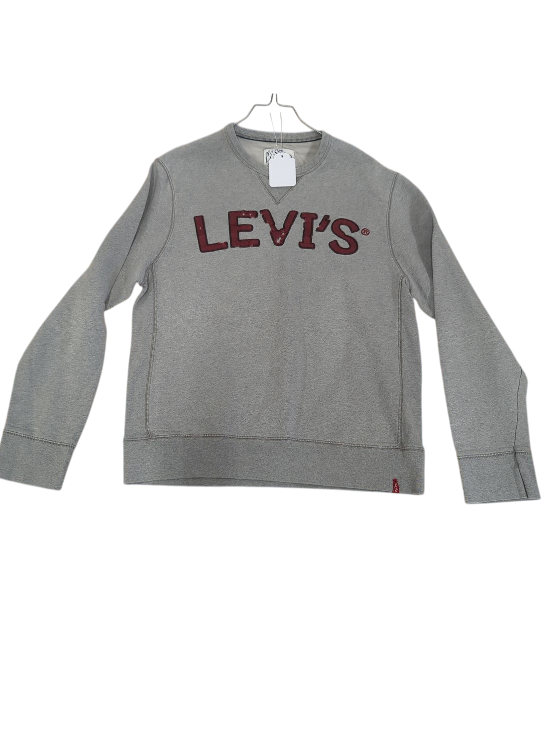 Levi's Grey Sweatshirt with Red Logo - Size M