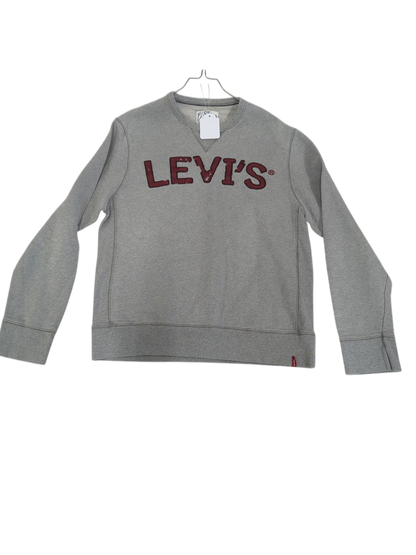 Levi's Grey Sweatshirt with Red Logo - Size M