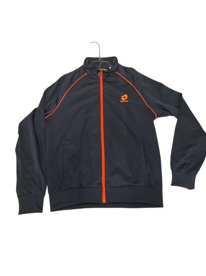 Lotto Italian Sport Design Navy & Orange Windbreaker Jacket - Size L