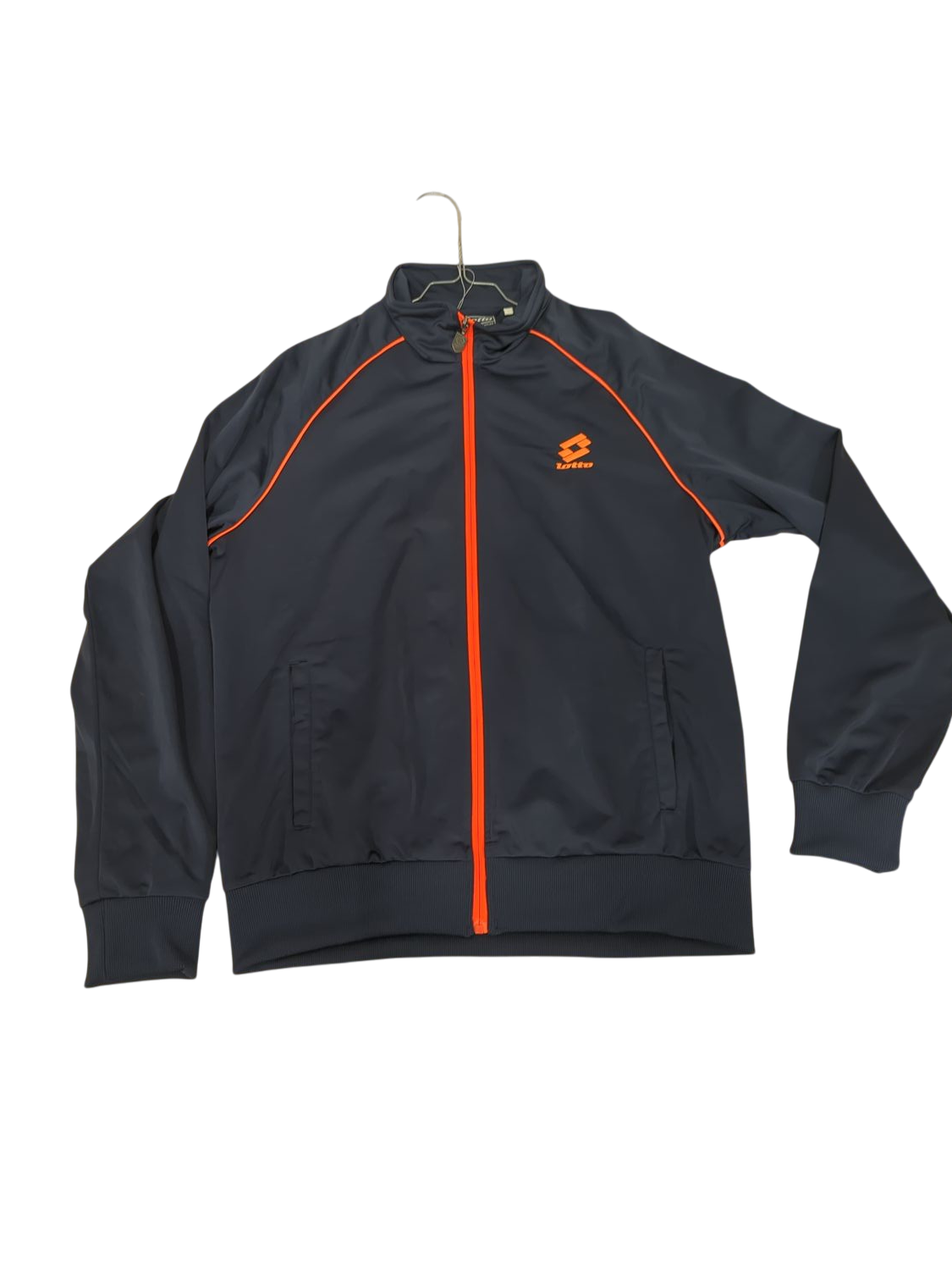 Lotto Italian Sport Design Navy & Orange Windbreaker Jacket - Size L