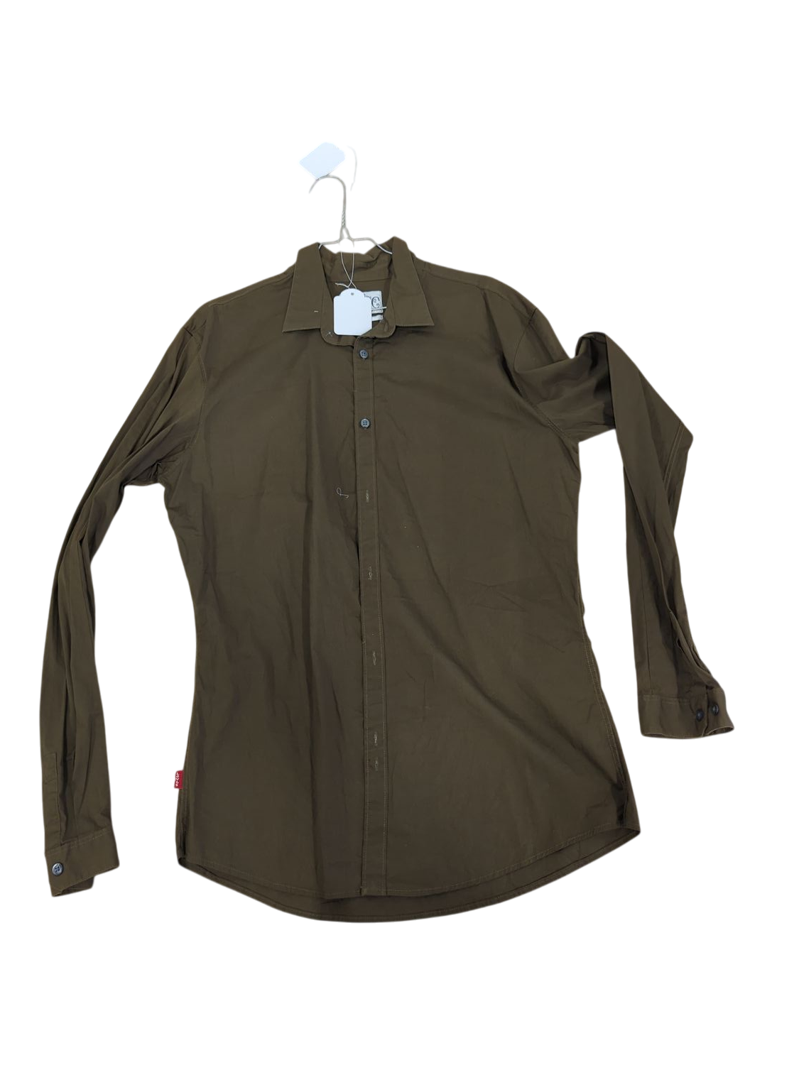 Levi Strauss Slim Fit Button-Down Shirt - Olive Brown - Size XL
