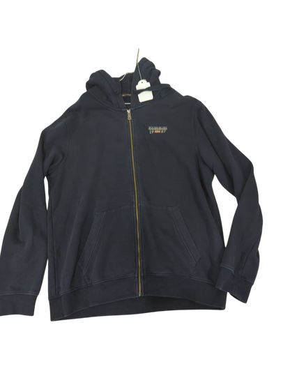 Napapijri Navy Blue Zip-Up Jacket - Size XXL