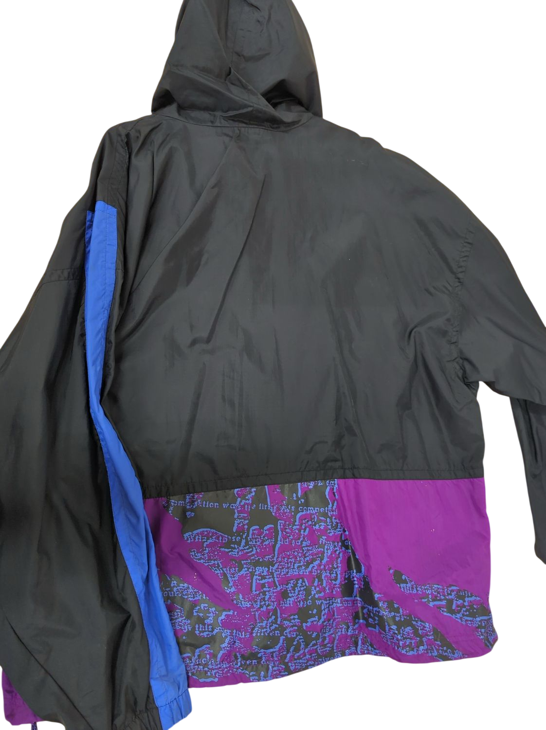 Vintage Nike Windbreaker Jacket - Black/Purple/Blue - Size XXL