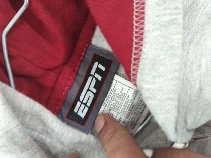 ESPN Grey Sweatshirt with Tricolor Trim - Size L
