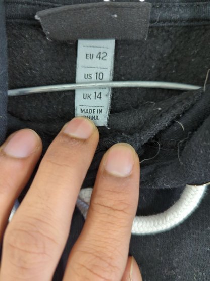 Ellesse Black Hoodie - Size EU 42 / UK 14 / US 10