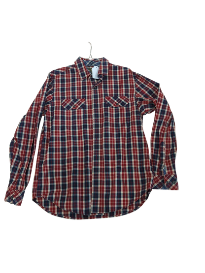 Timberland Red & Navy Plaid Button-Down Shirt - Size M