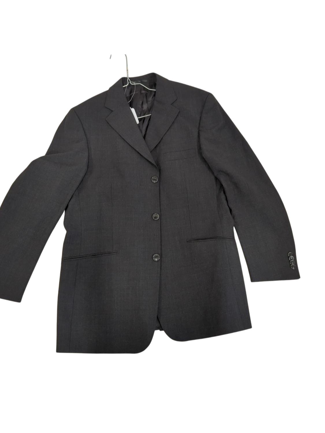 Spengler Black Wool Blend Men's Suit - Size 48