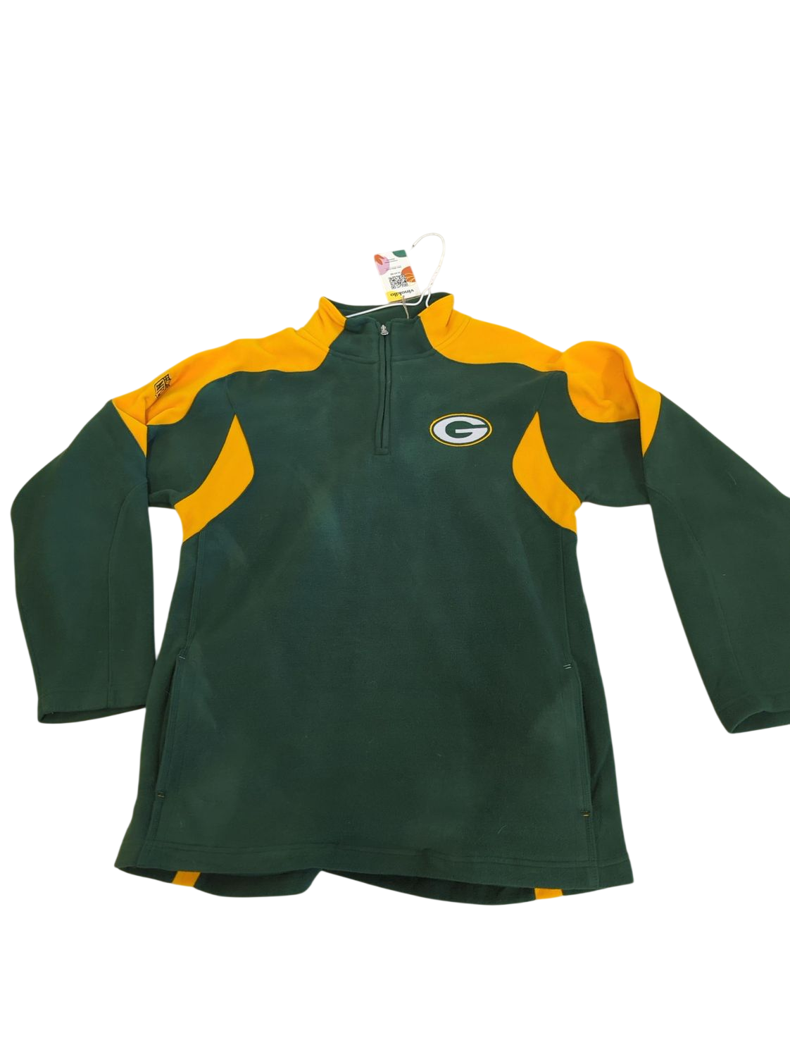 Green Bay Packers NFL Team Apparel Youth Quarter-Zip Fleece Pullover