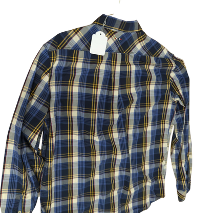 Napapijri Blue Plaid Button-Down Shirt - Regular Fit
