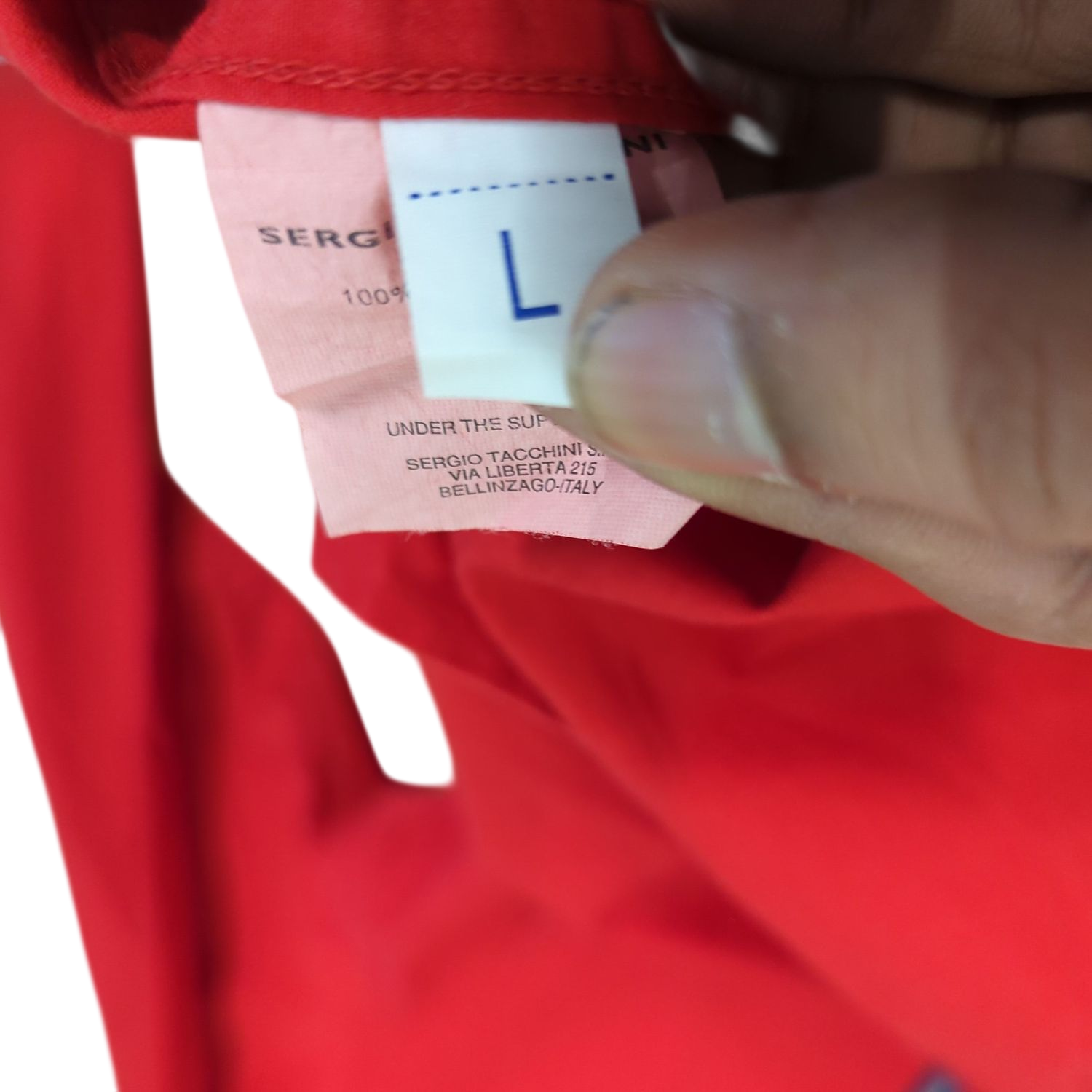 Sergio Tacchini Red Button-Down Shirt - Size L
