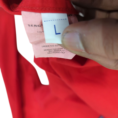 Sergio Tacchini Red Button-Down Shirt - Size L