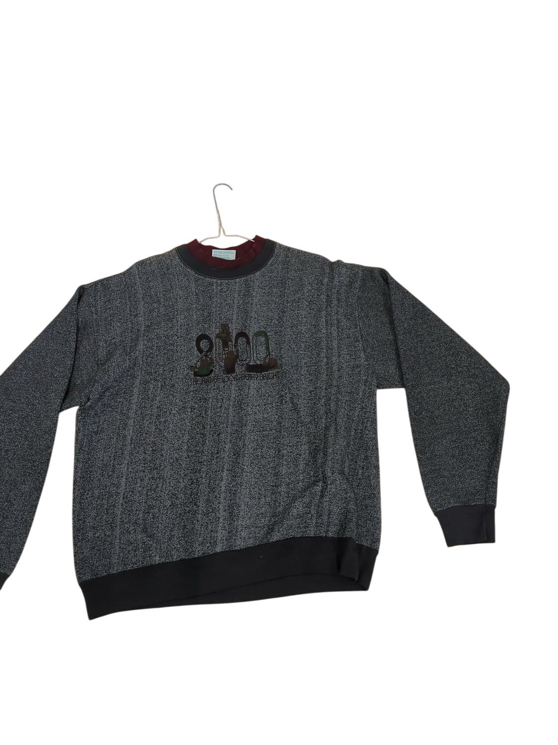 MC Sportswear Grey Graphic Sweatshirt - Size Large