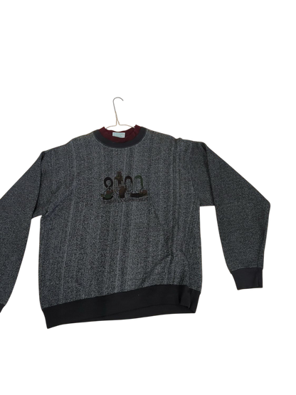 MC Sportswear Grey Graphic Sweatshirt - Size Large