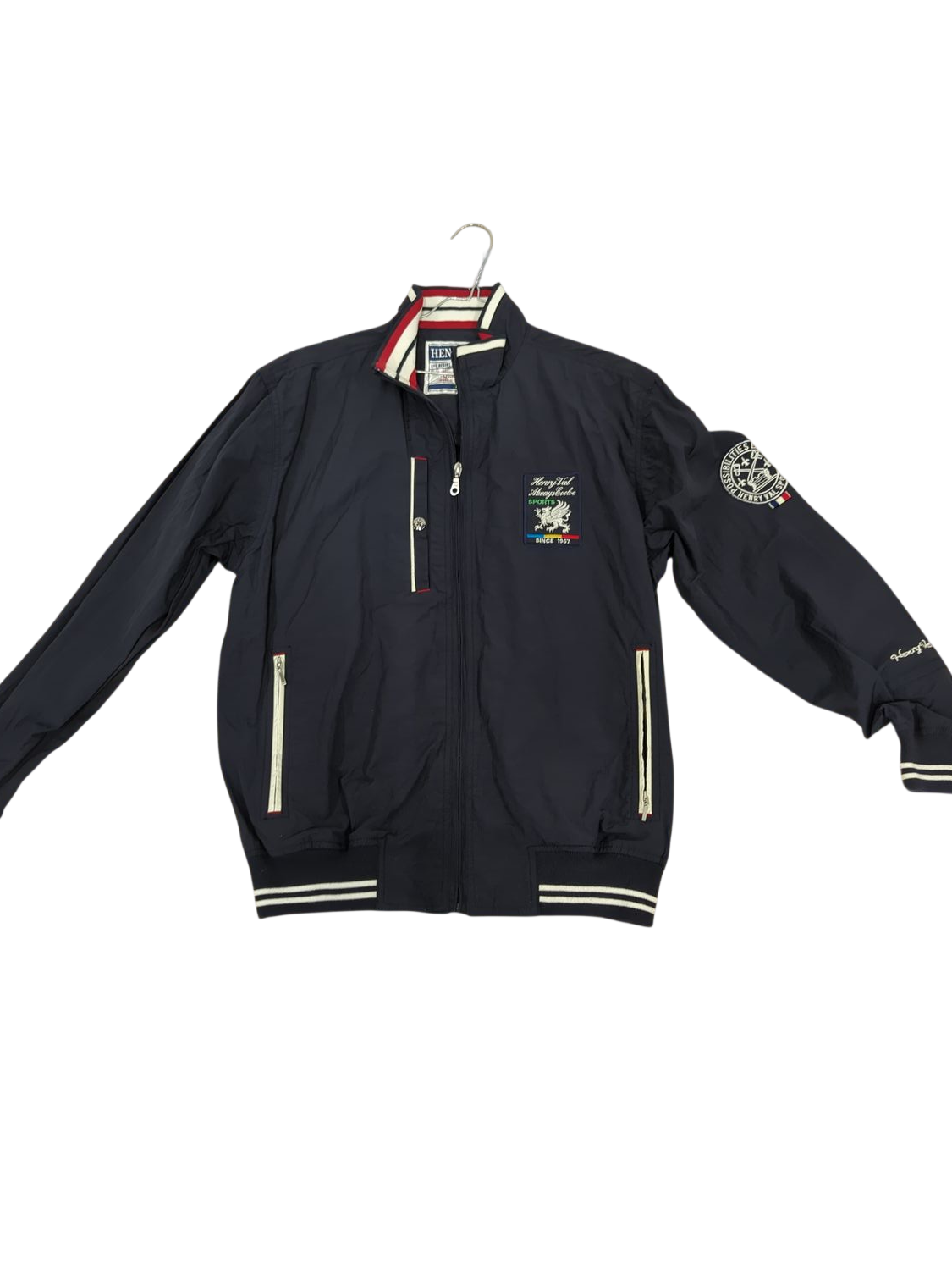 Henry Val Navy Windbreaker Jacket - Size L - Italian Sports Collection